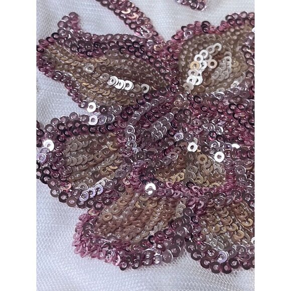 Sequin Glam Romper 3M Pink Tulle Western Boho Hippie Feminine Festive Holiday - Picture 10 of 10